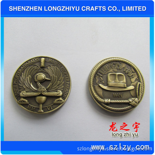 Round Custom Metal Coin Antique Bronze 3D Design Medallion Challenge Metam Copper Medal Badge Coins for Commemorative Gifts, Novelty Copy Coins